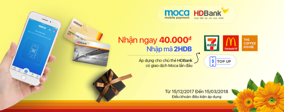 Tải Moca Liên Kết Thẻ HDBank Nhận Ngay Quà Tặng 40.000đ