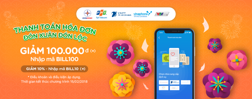 Đầu xuân đón lộc – Nhận ngay 100.000vnđ khi thanh toán hoá đơn